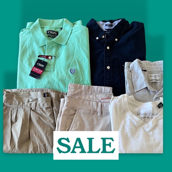 BUNDLE Other - Men's Polo Ralph Lauren/Hilfiger/Billabong & More Mixed Lot Bundle - Sz. M / 34